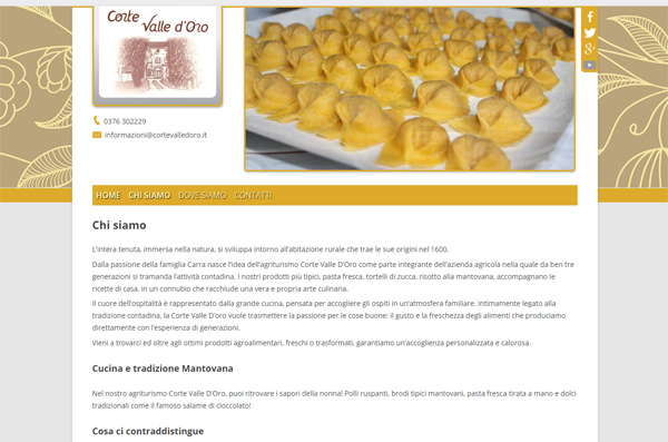 Screenshot Sito Web Corte Valle D'Oro